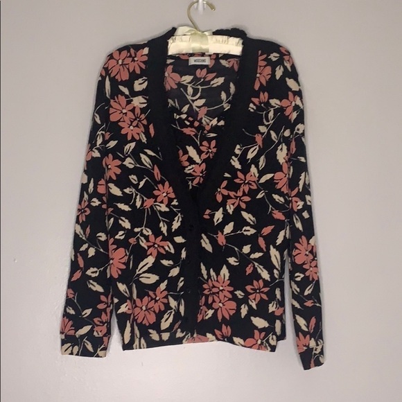 Vintage 1990s Moschino Floral wool Cardigan & Tank Top set women’s medium - Picture 3 of 12